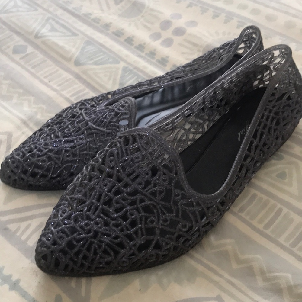 Navy Glitter Jellie Sandals